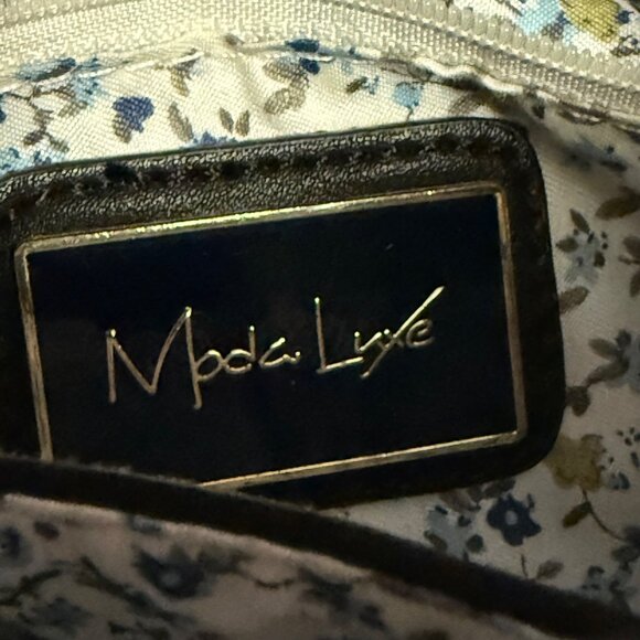 Moda Luxe Black Crossbody Bag Faux Suede Vegan Leather Tassel Accent Adjustable - Picture 7 of 16